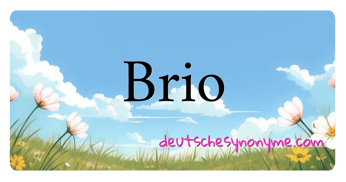 Brio Synonyme Kreuzworträtsel bedeuten Erklärung und Verwendung