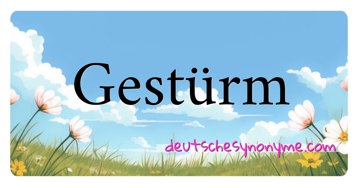 Gestürm Synonyme Kreuzworträtsel bedeuten Erklärung und Verwendung