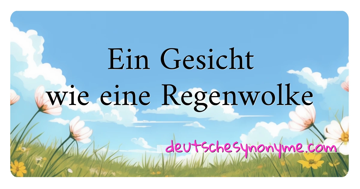 Ein Gesicht wie eine Regenwolke Synonyme Kreuzworträtsel bedeuten Erklärung und Verwendung