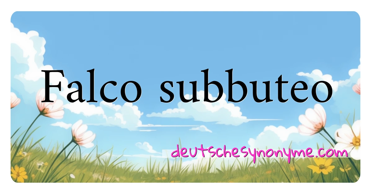 Falco subbuteo Synonyme Kreuzworträtsel bedeuten Erklärung und Verwendung