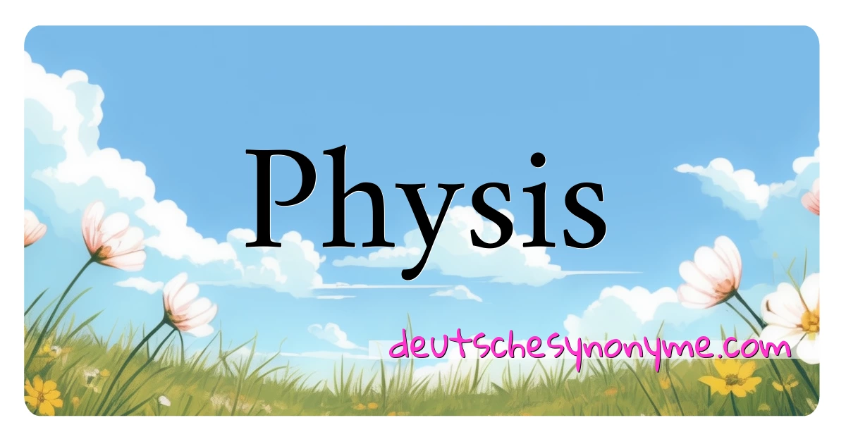 Physis Synonyme Kreuzworträtsel bedeuten Erklärung und Verwendung