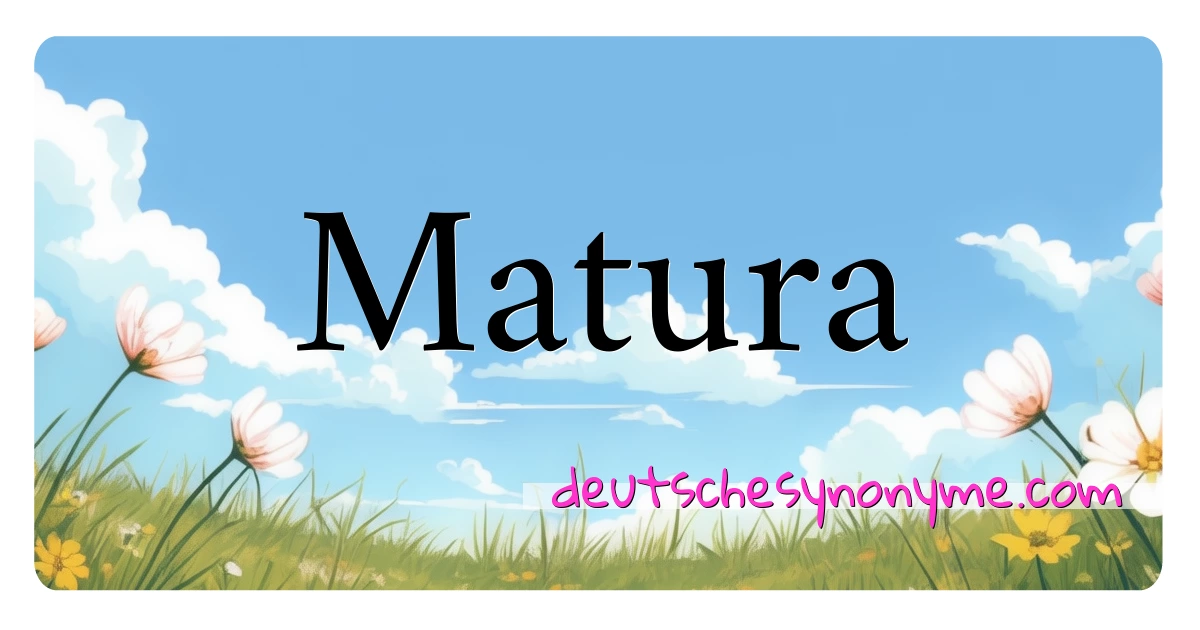 Matura Synonyme Kreuzworträtsel bedeuten Erklärung und Verwendung