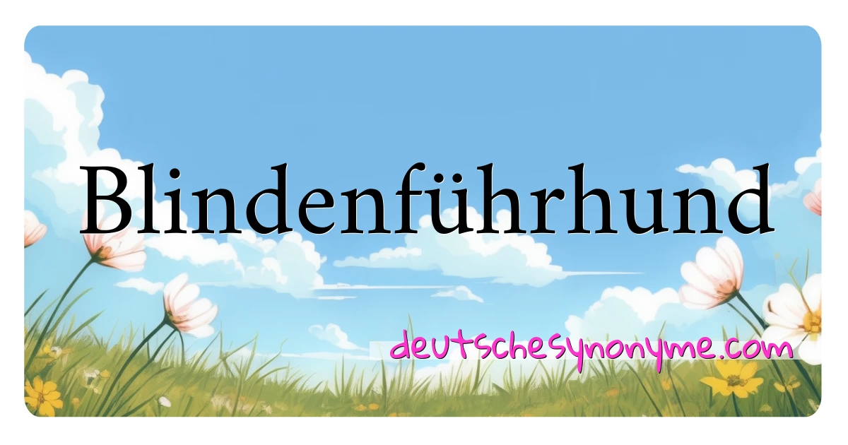 Blindenführhund Synonyme Kreuzworträtsel bedeuten Erklärung und Verwendung