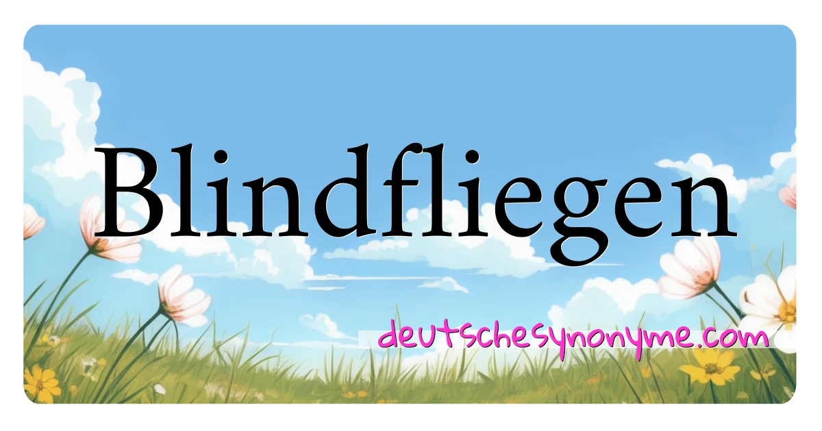 Blindfliegen Synonyme Kreuzworträtsel bedeuten Erklärung und Verwendung