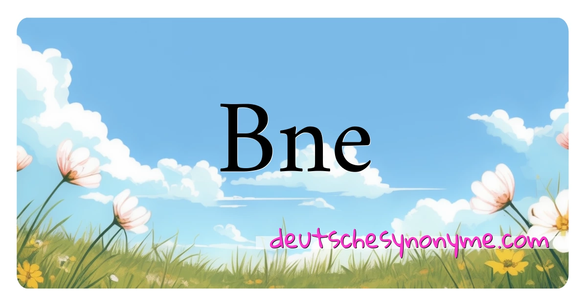 Bne Synonyme Kreuzworträtsel bedeuten Erklärung und Verwendung