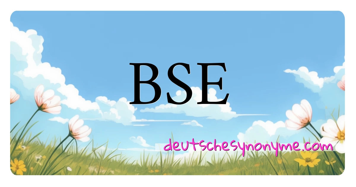 BSE Synonyme Kreuzworträtsel bedeuten Erklärung und Verwendung