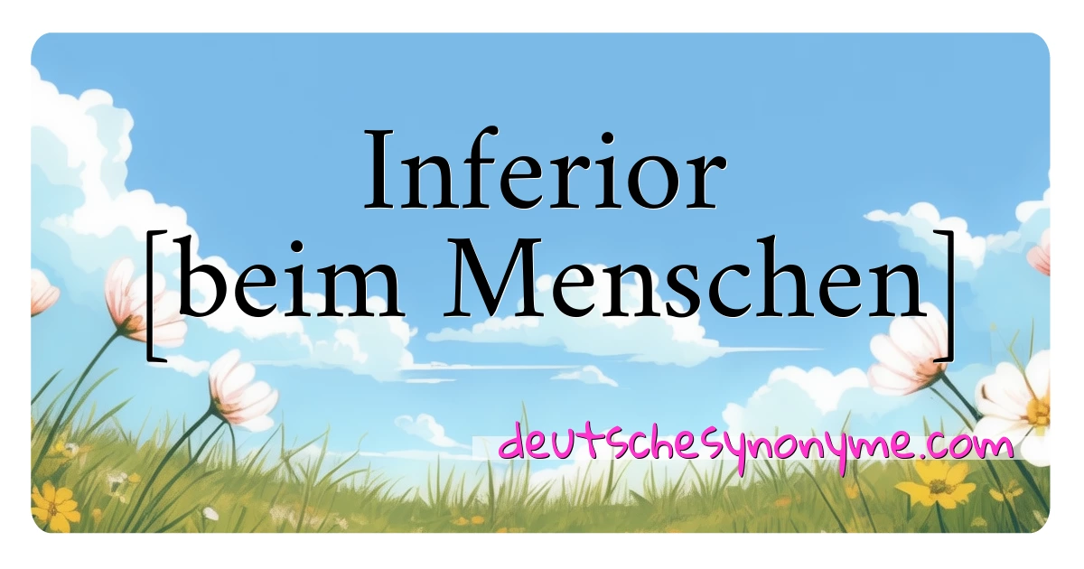 Inferior [beim Menschen] Synonyme Kreuzworträtsel bedeuten Erklärung und Verwendung