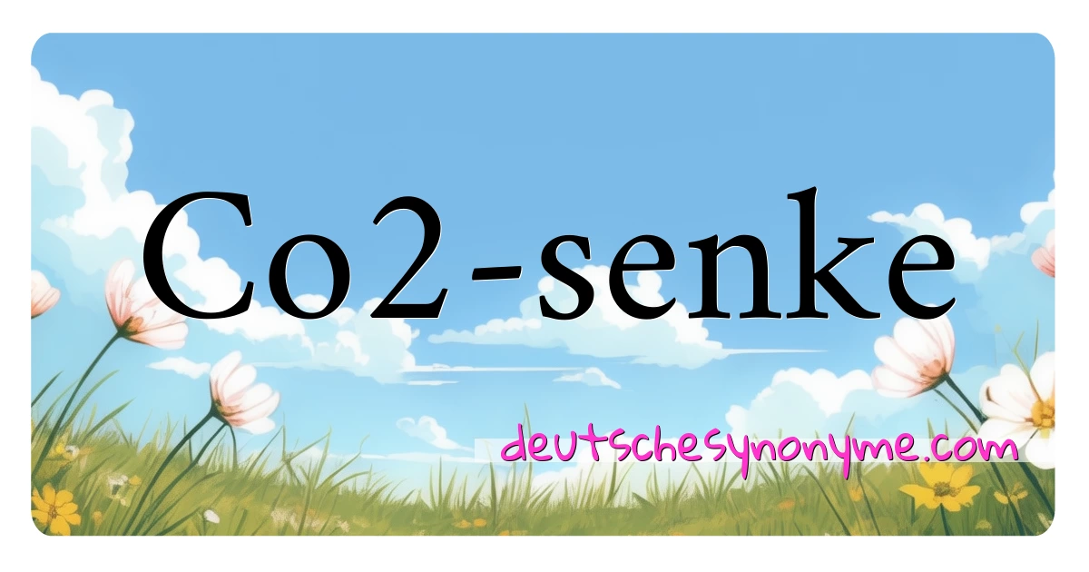 Co2-senke Synonyme Kreuzworträtsel bedeuten Erklärung und Verwendung