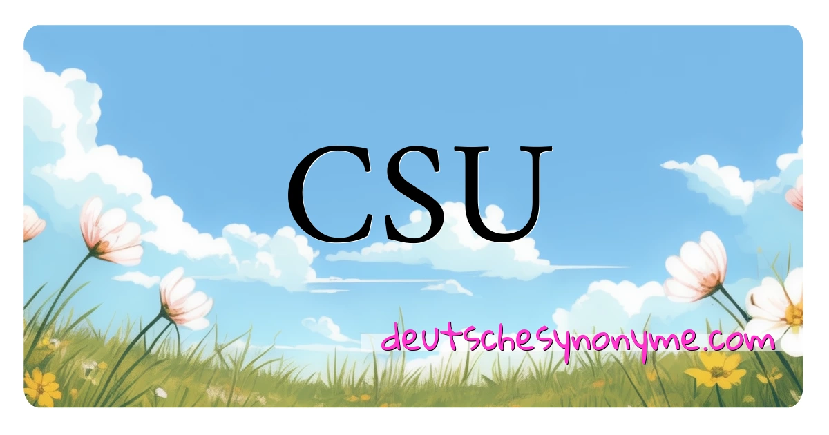 CSU Synonyme Kreuzworträtsel bedeuten Erklärung und Verwendung