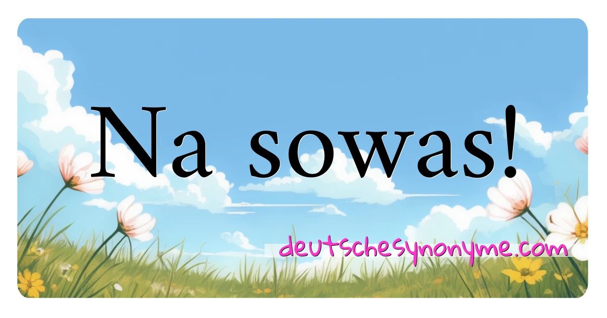 Na sowas! Synonyme Kreuzworträtsel bedeuten Erklärung und Verwendung