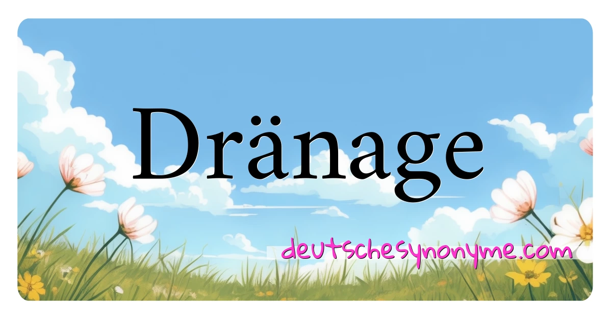 Dränage Synonyme Kreuzworträtsel bedeuten Erklärung und Verwendung