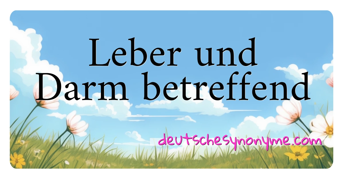 Leber und Darm betreffend Synonyme Kreuzworträtsel bedeuten Erklärung und Verwendung