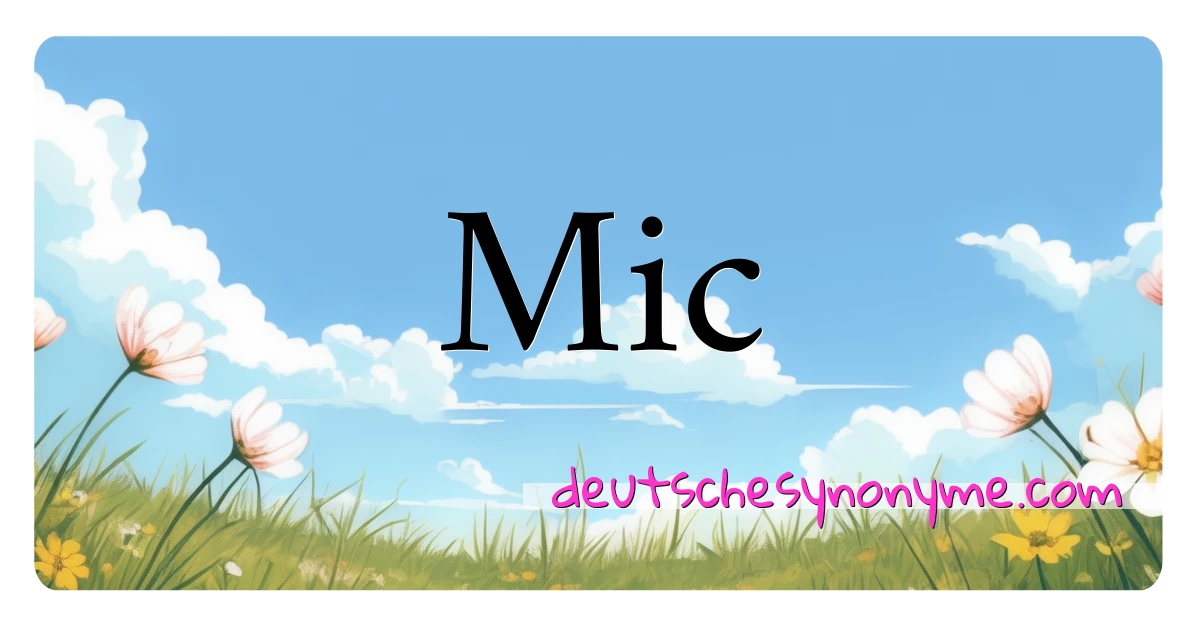 Mic Synonyme Kreuzworträtsel bedeuten Erklärung und Verwendung