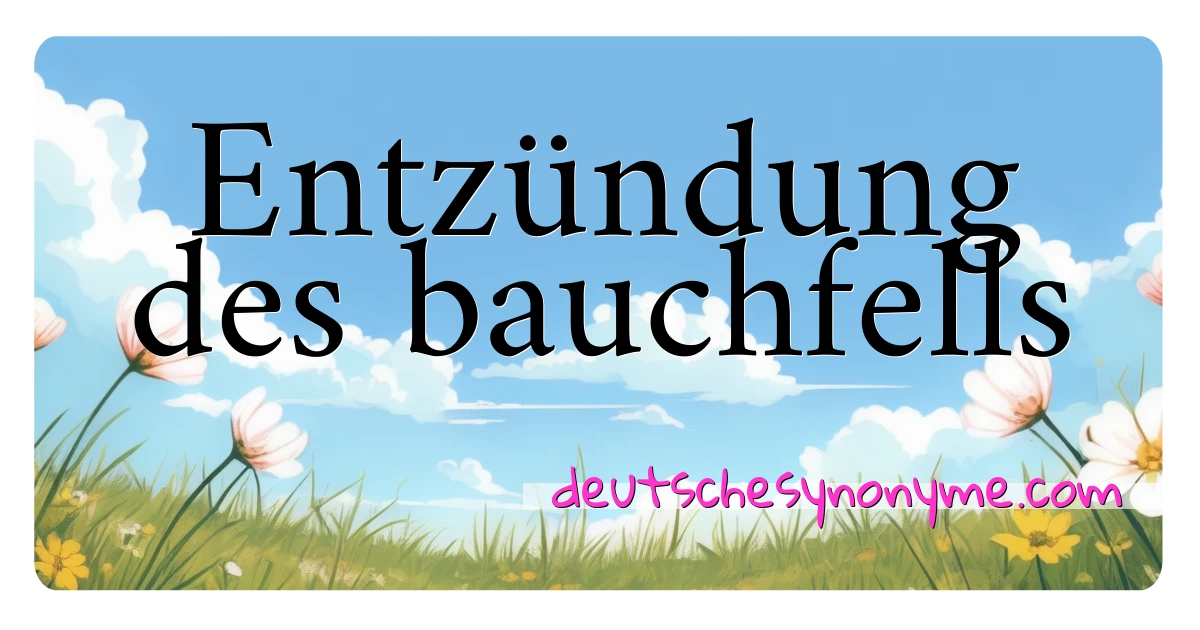 Entzündung des bauchfells Synonyme Kreuzworträtsel bedeuten Erklärung und Verwendung