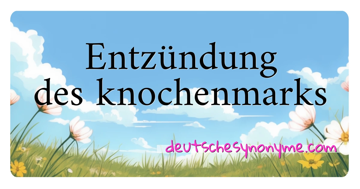 Entzündung des knochenmarks Synonyme Kreuzworträtsel bedeuten Erklärung und Verwendung