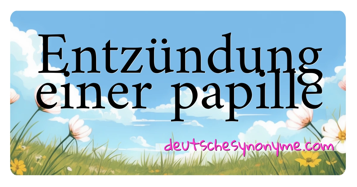 Entzündung einer papille Synonyme Kreuzworträtsel bedeuten Erklärung und Verwendung