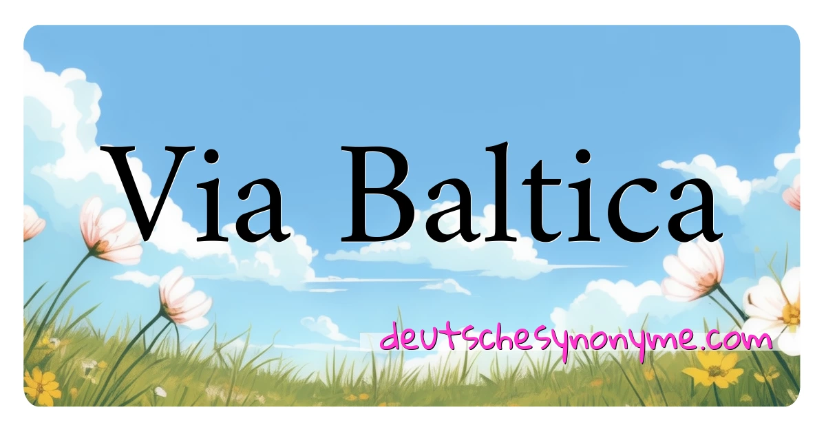 Via Baltica Synonyme Kreuzworträtsel bedeuten Erklärung und Verwendung