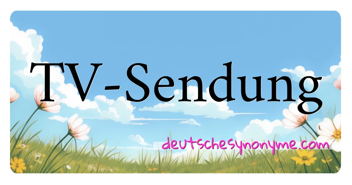 TV-Sendung Synonyme Kreuzworträtsel bedeuten Erklärung und Verwendung