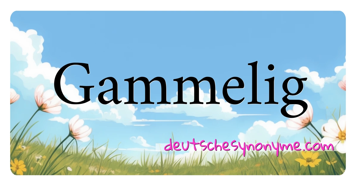 Gammelig Synonyme Kreuzworträtsel bedeuten Erklärung und Verwendung