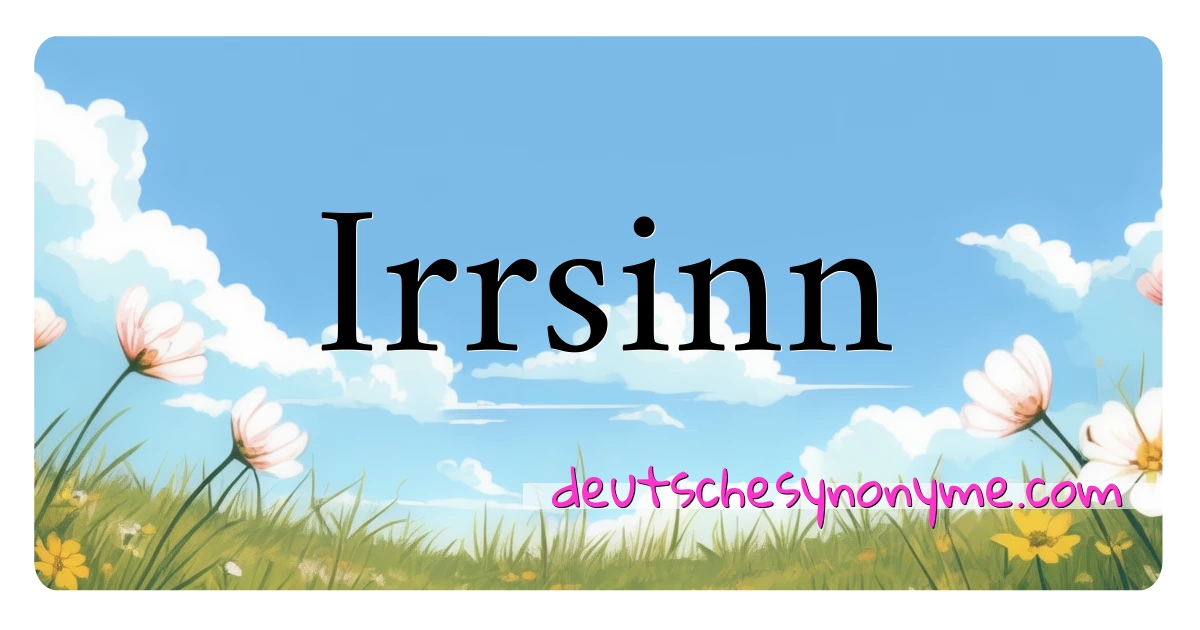 Irrsinn Synonyme Kreuzworträtsel bedeuten Erklärung und Verwendung