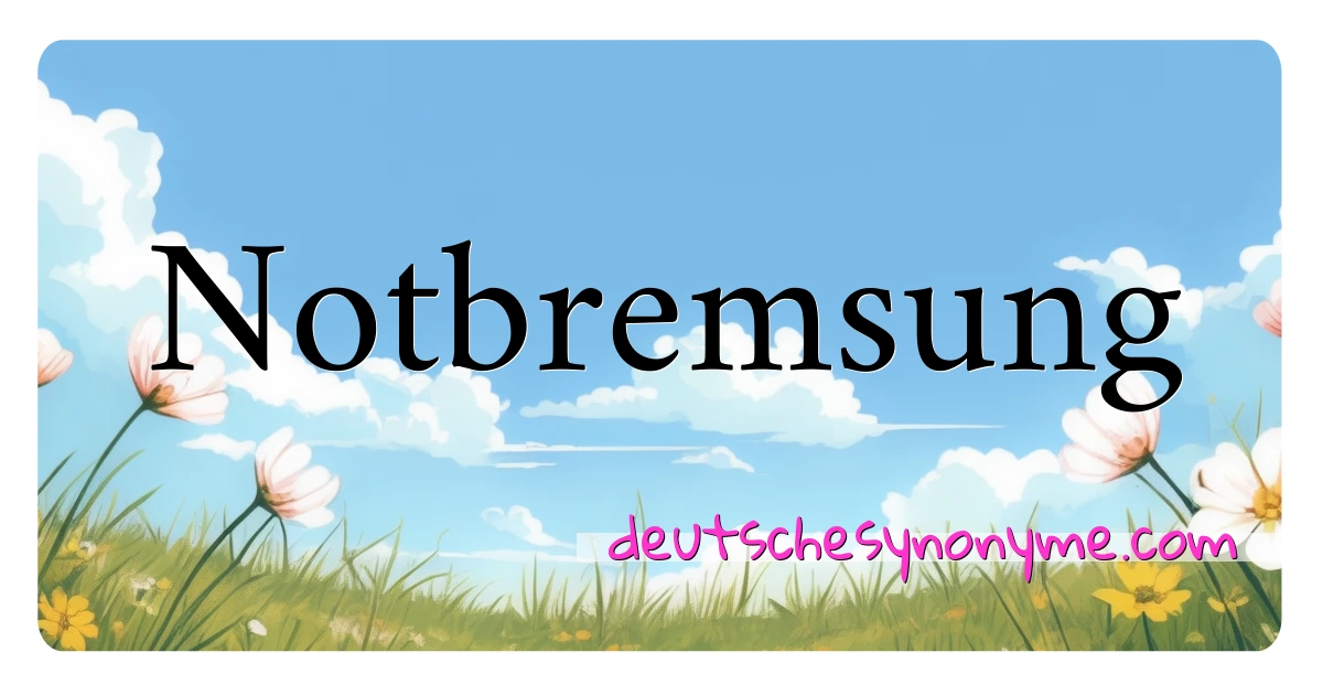 Notbremsung Synonyme Kreuzworträtsel bedeuten Erklärung und Verwendung