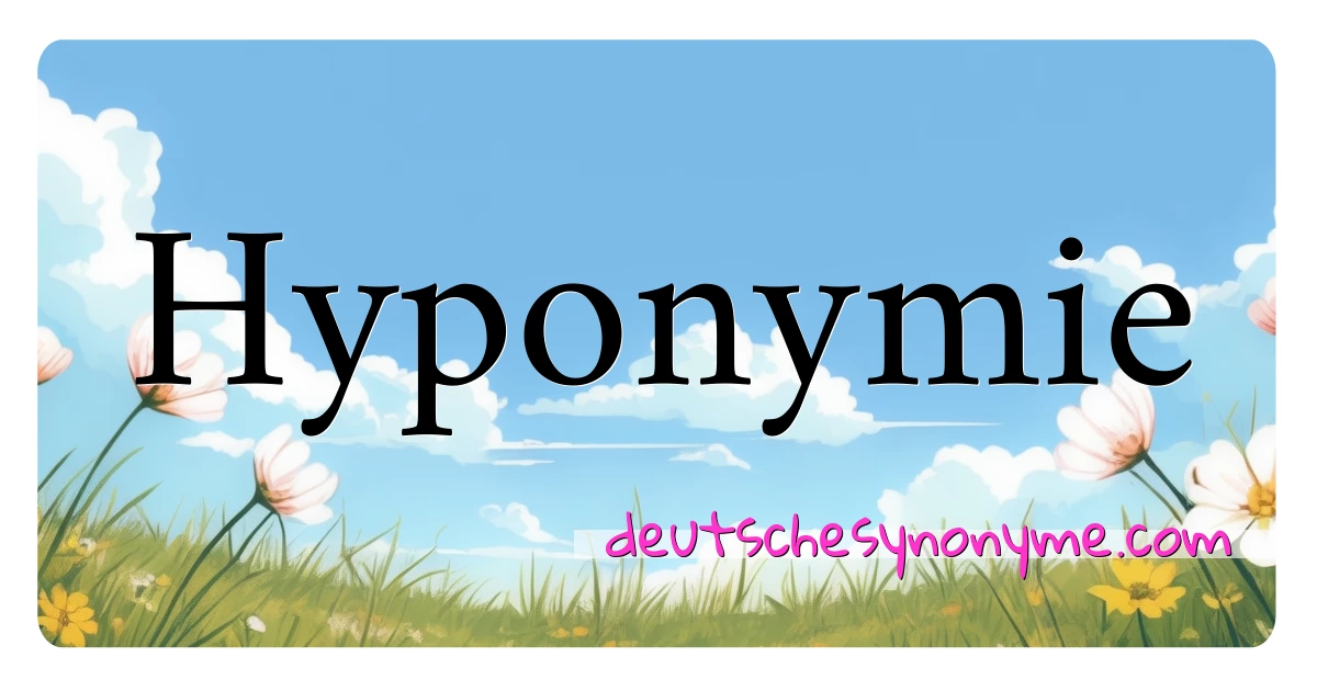 Hyponymie Synonyme Kreuzworträtsel bedeuten Erklärung und Verwendung