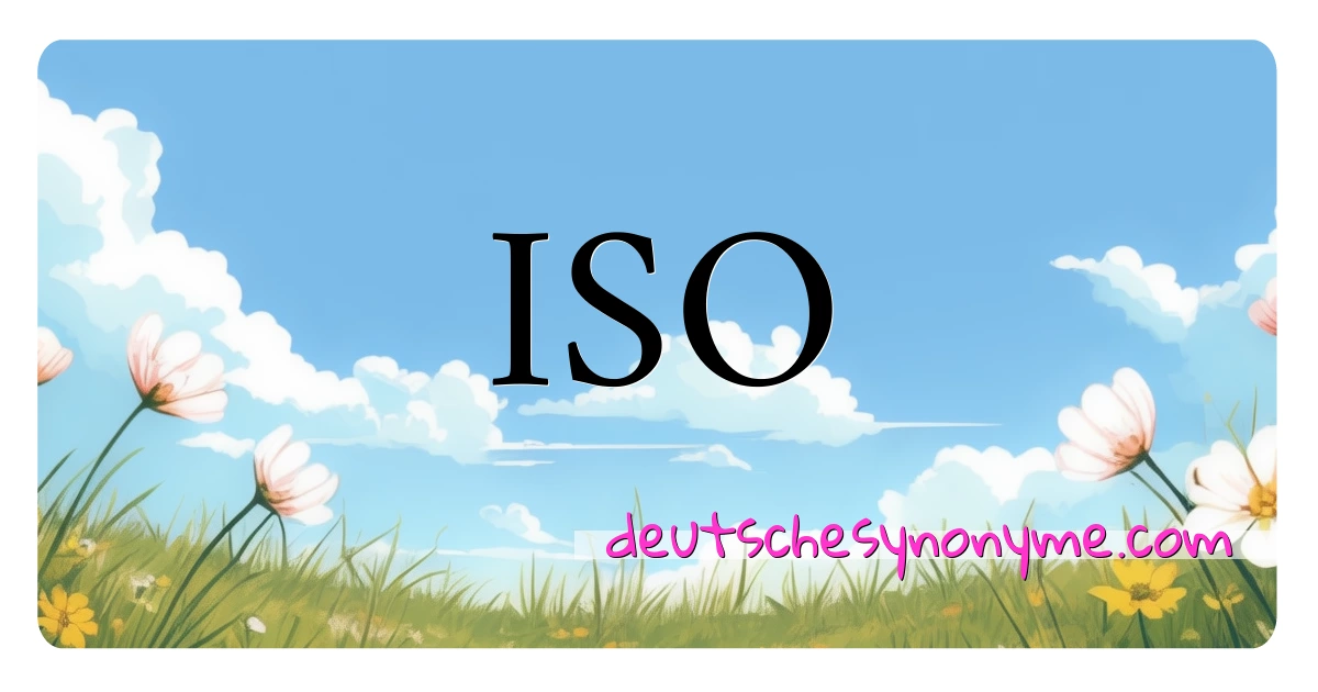 ISO Synonyme Kreuzworträtsel bedeuten Erklärung und Verwendung