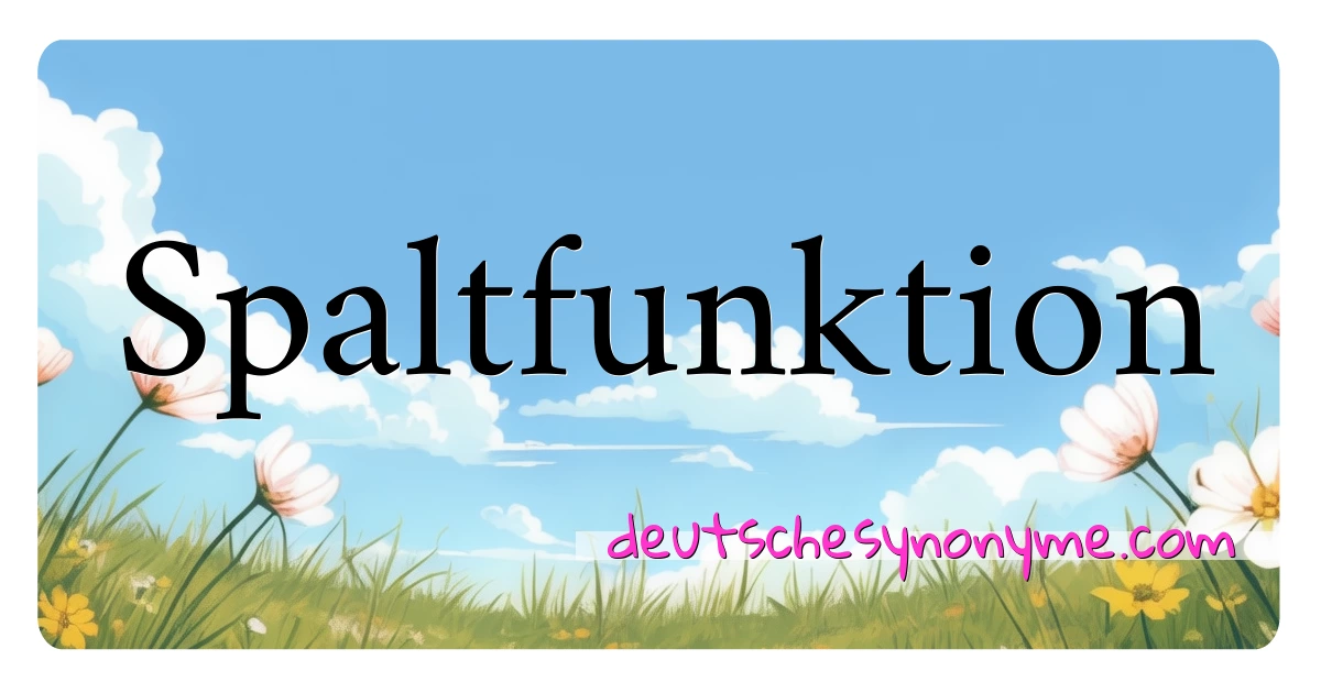 Spaltfunktion Synonyme Kreuzworträtsel bedeuten Erklärung und Verwendung