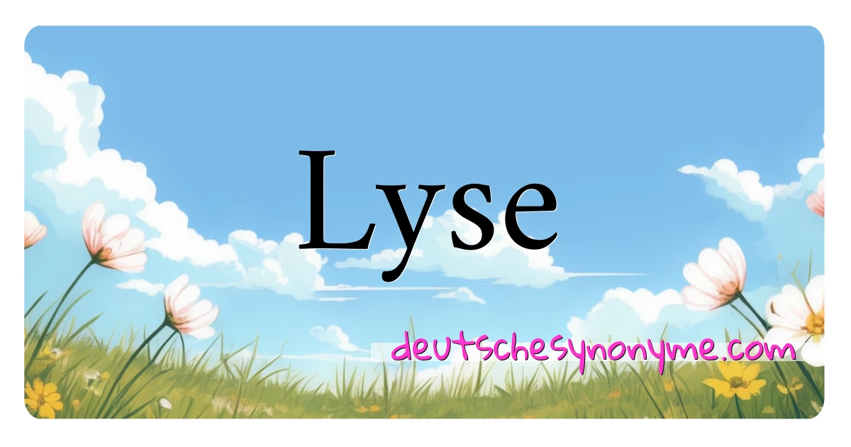 Lyse Synonyme Kreuzworträtsel bedeuten Erklärung und Verwendung