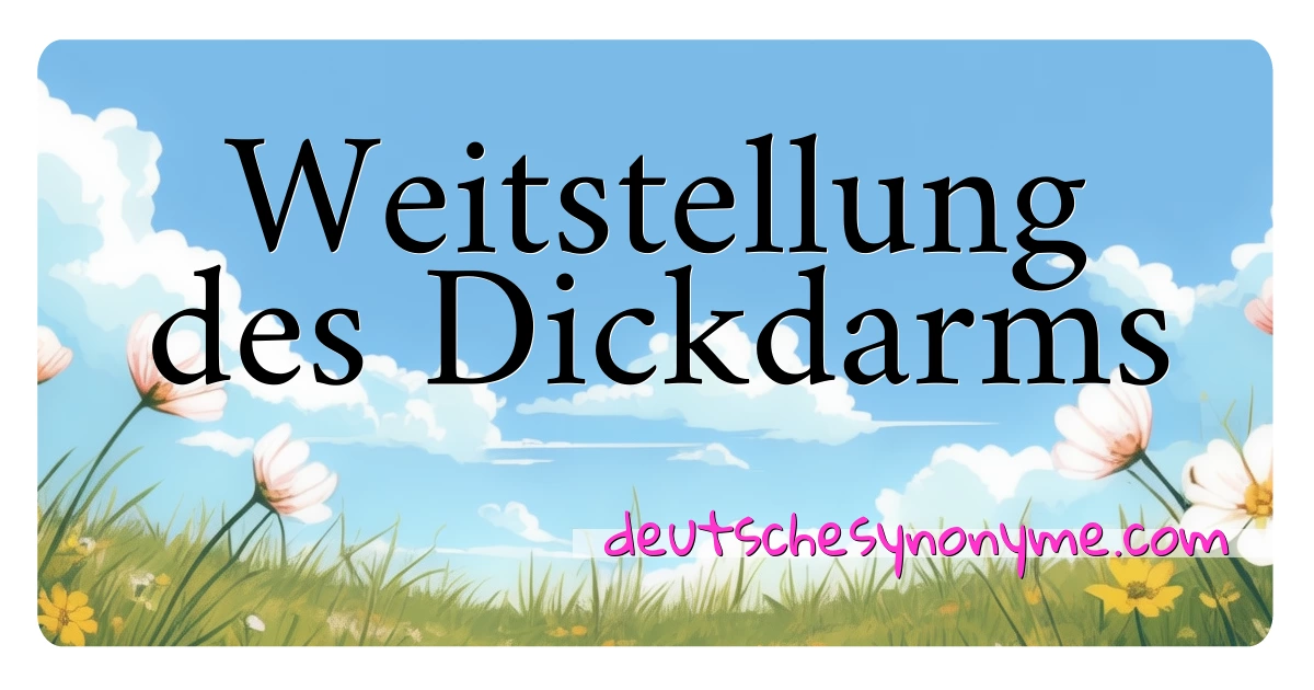 Weitstellung des Dickdarms Synonyme Kreuzworträtsel bedeuten Erklärung und Verwendung