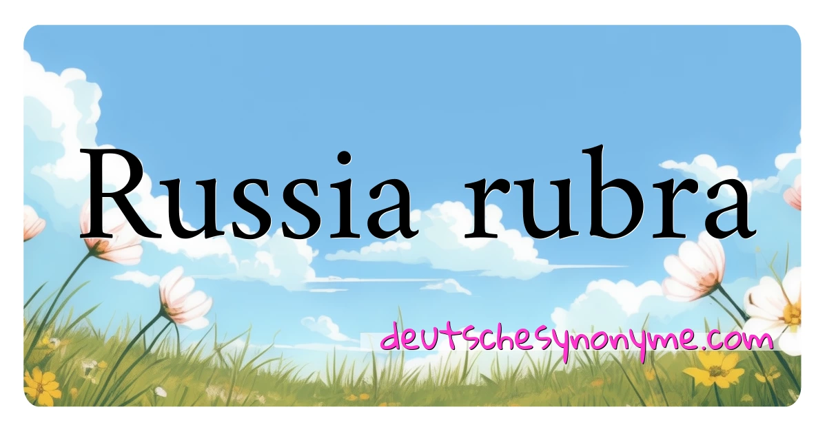 Russia rubra Synonyme Kreuzworträtsel bedeuten Erklärung und Verwendung