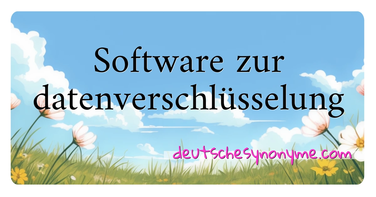 Software zur datenverschlüsselung Synonyme Kreuzworträtsel bedeuten Erklärung und Verwendung